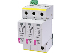 Ogranicznik przepięć Typ 2 (C) 3P 20kA 1,5kV ETITEC C T2 275/20 3+0 RC 002440400 ETI
