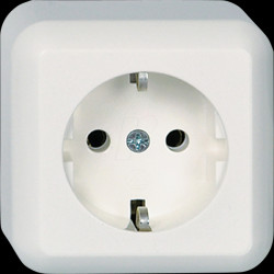 395004 Socket, 16 A, CONTURA, complete, screw terminal, pure white