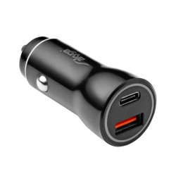 Ładowarka samochodowa Akyga AK-CH-16 36W USB-A + USB-C PD Quick Charge 3.0 5-12V / 1.5-3A czarna