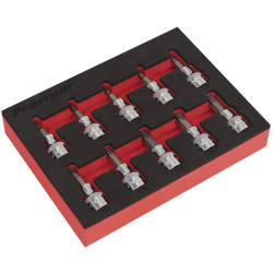 Sealey AK6242 TRX-Star* Socket Bit Set 10pc 3/8&quot;Sq Drive