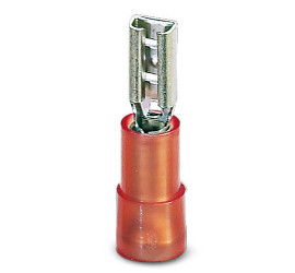 Konektor płaski Żeński 2.8 x 0.25mm długość 18.5mm Izolacja: Izolowane Cyna