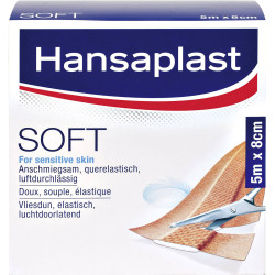 Hansaplast 1556527 SOFT Adhesive Strip 5m x 8cm Flexible Protection