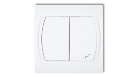 Logo Łącznik Jednobiegunowy Ze Schodowym Podświetlany Biały Lwp-10L