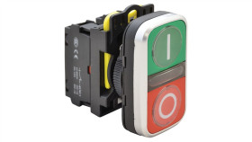 Podwójny Przycisk Wł-Wył, I-O, Zielony+Czerwony Nyg3-D1