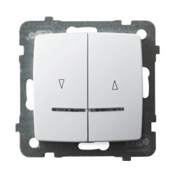 Karo Łącznik żaluzjowy z podświetleniem pomarańczowym z blokadą mechaniczną biały ŁP-7SBS/m/00