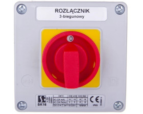 Łącznik krzywkowy 0-1 3P 16A w obudowie SK16-2.8211OB11ZC