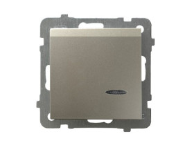 AS Wyłącznik hotelowy z podświetleniem pomarańczowym satyna light ŁP-15GS/m/45 OSPEL