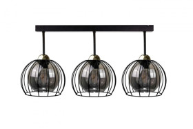 Lampa sufitowa nowoczesna loftowa 3xE27 SOLO BLACK/GOLD