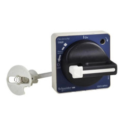 Napęd drzwiowy do wyłącznika, GV2P, blokowanie w pozycji WŁ i WYŁ uchwyt czarny, GV2AP01