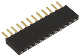 Gniazdo PCB 12 -pinowe raster: 2.54mm typu płytka – płytka Proste Przewlekany