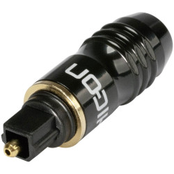 Hicon HI-TL01 Toslink Connector Plug, Optical Signal, Black, 1 Pin
