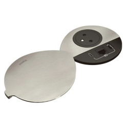 INCARA Gniazdo meblowe DISQ 80 2p+z USB A+C RJ45 z pokrywą 0,5 m wieland czarny 654704F