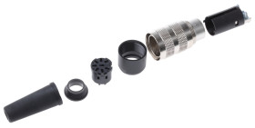 Złącze wielostykowe przemysłowe 8-pinowe M16 Montaż na kablu Wtyczka Binder