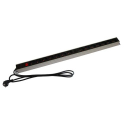 Listwa zasil.do szafy rack 14gn. 19" 1U pionowa z wyłącz. zasilajaca