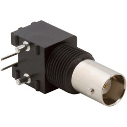 BNC panel socket 50 Ω, solder connection, angled, 031-5540