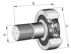Rolka prowadząca, Koncentryczny, śr: 80mm, dł: 91mm, otwór: 30mm
