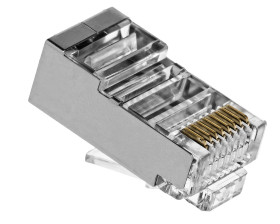 Wtyk RJ45 kat.5e - ekranowany, przelotowy