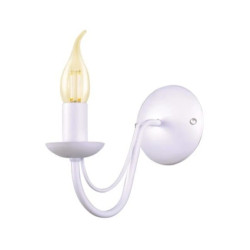 Kinkiet biały BARTEZ II, imitujący klasyczny świecznik na E14 K-3998 Kaja Lighting