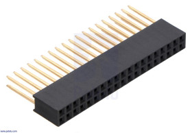 Pololu Stackable 0.100″ Female Header for TI-RSLK MAX: 2x19-Pin, Straight