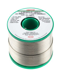 Lut bez ołowiu średnica 1mm Multicore 0% Pb temp. topnienia 217°C 500g 0.7% Cu 95.5% Zn 3.8% Ag