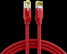 Patch cable, RJ45 plug, straight to RJ45 plug, straight, Cat 6A, S/FTP, LSZH, 20 m, red, IPK-6A-M-HFR-RT-2000