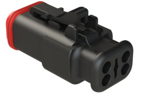 Złącze kabla 4-pinowe Amphenol Industrial 2-rzędowe Żeński 13A AT Połączenie zagniatane Złącze samochodowe