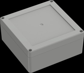 6U07141406119 Industrial housing, 134.7 x 134.7 x 60.1mm, IP66/IP68, light gra