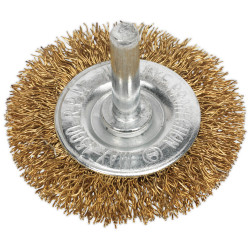 Sealey SFB50 Flat Wire Brush 50mm with 6mm Shaft