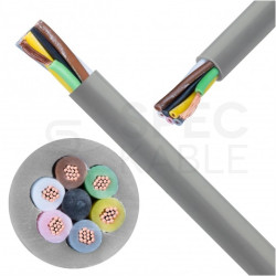 Kabel sterowniczy ELITRONIC LIYY 6x0,25mm2 szary 250/500V olejoodporny linka TKD