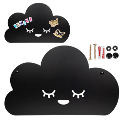 Tablica na magnesy metalowa czarna Chmurka