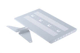 Pólka szafy serwerowej, 2U, typ: Półka wspornika, maks. obciążenie: 15kg, Stal, Szary