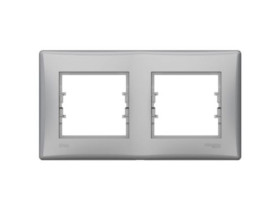 SEDNA Ramka 2 podwójna pozioma IP44 aluminium SDN5810660 SCHNEIDER ELECTRIC