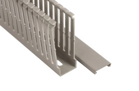 Korytko grzebieniowe samogasnące 25x80 szare z pokrywą UV ECS2580 /2m/ (opak. 56m)