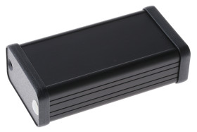 Obudowa Aluminium szerokość zew. 45 mm długość zew. 80 mm wys. zew. 25 mm Hammond IP54 Czarny