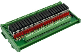 CZH-LABS Slim DIN Rail Mount DC12V Sink/NPN 24 SPST-NO 5A Power Relay Module, APAN3112