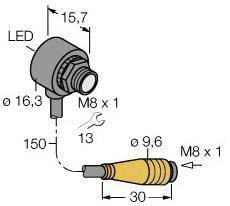 Czujnik dyfuzyjny Turck T8AN6D50Q 3066656 przełączanie światła 1 szt.