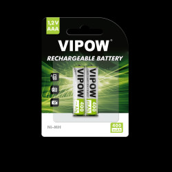 2 pcs AAA 400 mAh Ni-MH Rechargeable Battery VIPOW