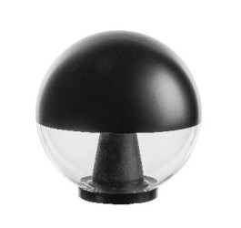 Oprawa ogrodowa parkowa LED SFERA kula fi 300mm czarno-transparentna IP44 4000K 8W 263lm