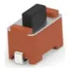 Short-stroke pushbutton, Form A (N/O), 50 mA/24 VDC, unlit , actuator (black, L 1.5 mm), 1.76 N, SMD, 147873-1