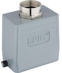 Grommet housing, size HB10, aluminum alloy, PG21/PG29, straight, longitudinal bow locking, IP65, 70044200