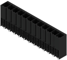 Pin header, 12 pole, pitch 7.62 mm, straight, black, 1930700000