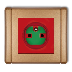 FLEXI Gniazdo pojedyncze z/u DATA z kluczem czerwony 8FGZK