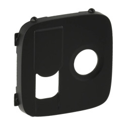 VALENA ALLURE Plakietka gniazda antenoweego tv + rj 45 czarny 754838