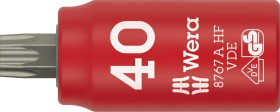 Klucz nasadowy trzpieniowy 8767 A VDE HF TORX Zyklop, izolowany, 1/4, z funkcją przytrzymywania, TX 40 x 36 mm, WERA 05005926001