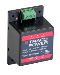 Przetwornica DC-DC, 6W, Uwe 80→ 160 V dc, Uwy ±24V dc, Iwy 125mA Nie, TRACOPOWER Nie