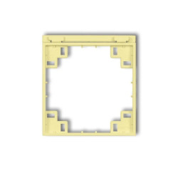 Ramka pośrednia do gniazd bryzgoszczelnych z uziemieniem SCHUKO kanarkowy 43MRPB-1s