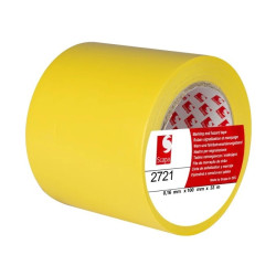 Taśma oznaczeniowa ostrzegawcza 100mm/33m żółta 2721 SCAPA