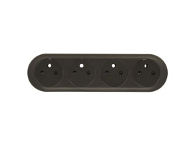 CELIANE Plakietka gniazda 4 x 2P+Z zespolonego grafitowa 067925 LEGRAND