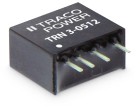 DC converter, 9-18 VDC, 3 W, 1 output, 3.3 VDC, 76 % efficiency, TRN 3-1210