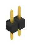 Pin header, 2 pole, pitch 2.54 mm, straight, black, 10047895